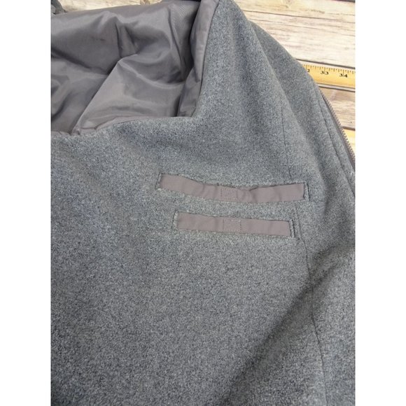 Lands End Jacket Lined Large 42-44 Zip Front Inside Pockets Thermplite Windcheck - Picture 6 of 11